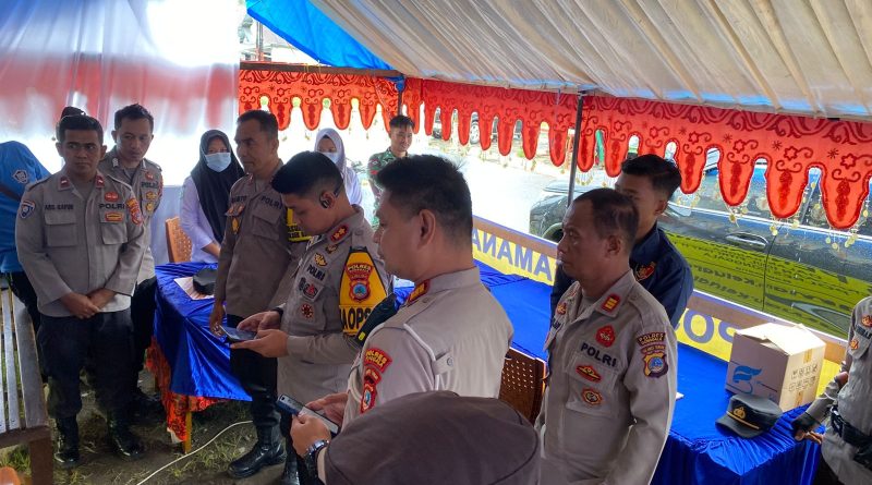 Kapolres Donggala Cek Kesiapan Pos Pengamanan, Pastikan Mudik Lebaran Aman