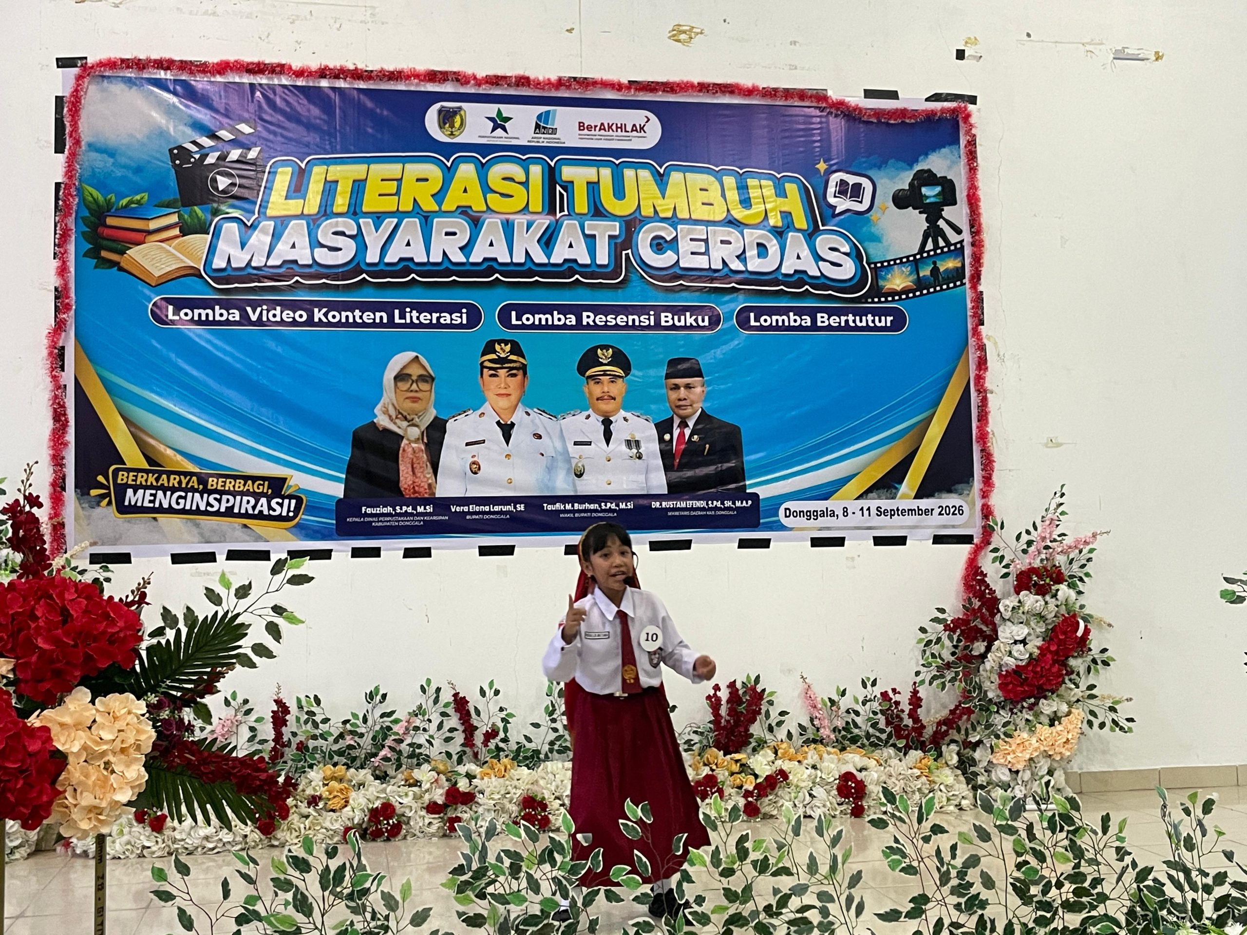 Dinas Perpustakaan Donggala Gelar Lomba Bertutur Tingkat SD/MI